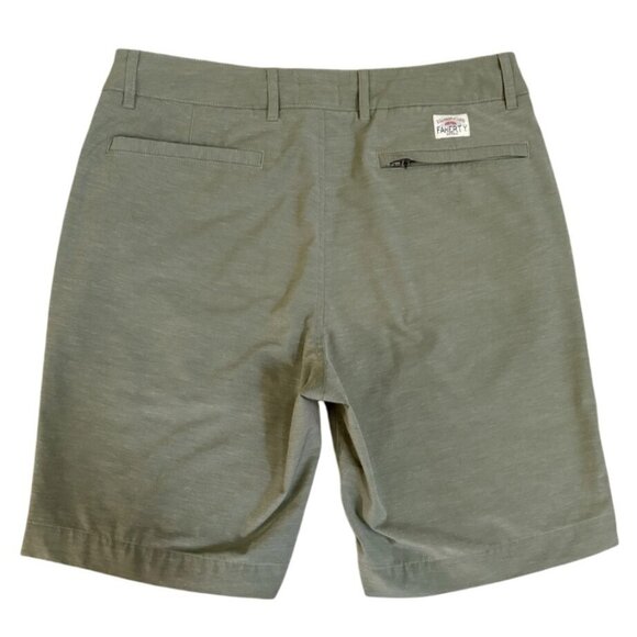 NWT Faherty Shorts Mens 9" Size 31 Green Drawstring Waist Stretch Performance - Picture 2 of 9